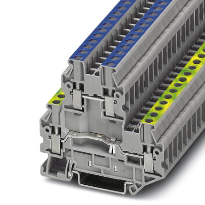 UTTB 2,5-PE/N    Feed-through modular terminal block, Cross section: 0.14 mm? - 4 mm?, AWG: 26 - 12, Connection type: Screw connection, Width: 5.2 mm,