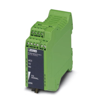PSI-MOS-RS422/FO 660 E    FO converter with integrated optical diagnosis, alarm contact, for RS-422/RS-485 4-wire/ INTERBUS to 2 Mbit/s, terminal equi