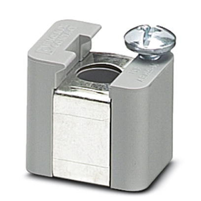 AB/SS-M    Support made of insulating material, with retaining screw, for use with either 3 x 10 mm or 6 x 6 mm busbar, color: gray