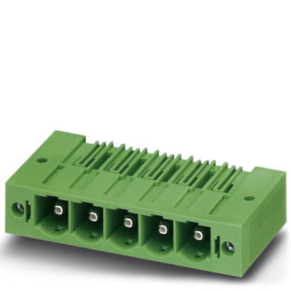 PC 6-16/ 6-G1F-10,16    Header, Nominal current: 76 A, Nom. voltage: 1000 V, Pitch: 10.16 mm, Number of positions: 6, Color: green, Assembly: Solderin