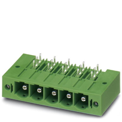PC 6-16/ 5-G1FU-10,16    Header, Nominal current: 76 A, Nom. voltage: 630 V, Pitch: 10.16 mm, Number of positions: 5, Color: green, Assembly: Solderin