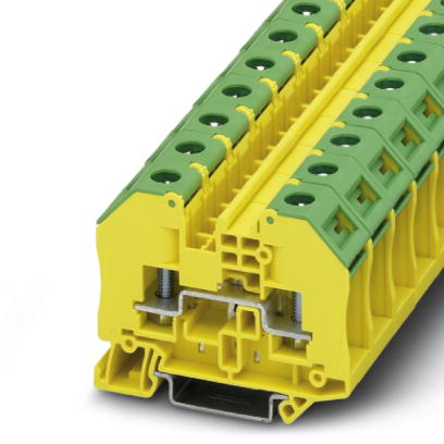 RT 5-PE    Ground terminal block with bolt connection, cross section: 0.1 - 6 mm^2, AWG: 26 - 10, width 16.3 mm, color: Green-yellow