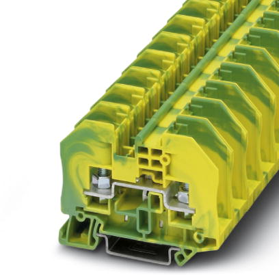 RTO 5-PE    Ground terminal block with bolt connection, cross section: 0.1 - 6 mm^2, AWG: 26 - 10, width 16.3 mm, color: Green-yellow