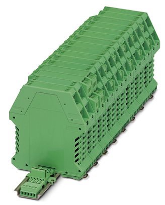 ME 35 UT TBUS GN    Lower part of housing, 35 mm wide, housing open, fully assembled, without bus connector.