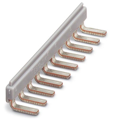 EB 10- DIK GY    Cross connector/jumper for modular terminal block, Number of positions: 10, Color: gray