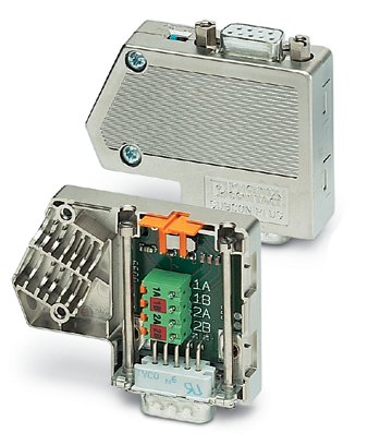 SUBCON-PLUS-MODBUS/IL/BK    SUB-D connector, 9-pos. with two cable entries, for INLINE Modbus RTU/ASCII bus coupler (termination resistor can be conne