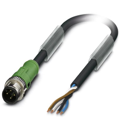 SAC-4P-MS/ 2,0-186 SCO    Power cable, 4-pos., PUR/PVC black, straight connector M12 SPEEDCON on fre