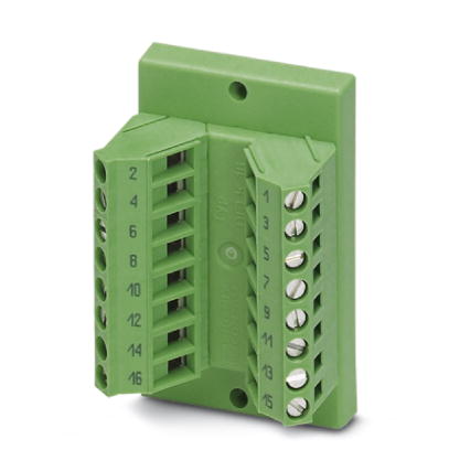 DFLK 16    VARIOFACE panel feed-through module, for direct coupling of single signal lines of up to 2.5 mm? to flat-ribbon cable plug connector, 16-po