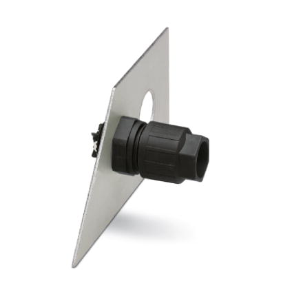Q 1,5/4FL/24-M20KU-ESA BK    Panel feed-through, for external wall mounting, with manual solder/slip