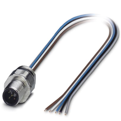 SACC-EC-M12MS-5CON-PG9/0,5    Sensor/Actuator flush-type plug, 5-pos., M12, A-coded, front/screw mou