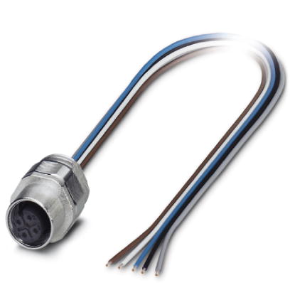 SACC-EC-M12FS-5CON-PG9/0,5    Sensor/Actuator flush-type socket, 5-pos., M12, A-coded, front/screw m