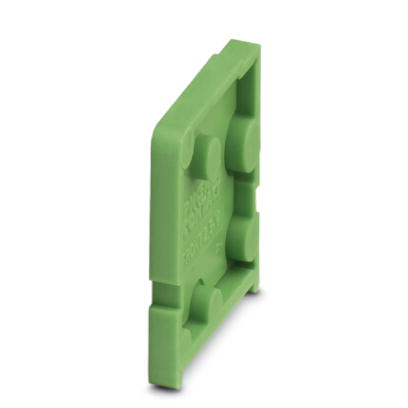 D-FRONT 2,5-V-O.Z.    End cover, necessary at the end of a terminal row, 2.5 mm thick, color: green