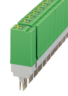 ST-REL3-KG 24/21AU    Relay connector, equipped with miniature switching relay, contacts (AgPd60): small loads, 1 PDT, input voltage 24 V AC/DC, with