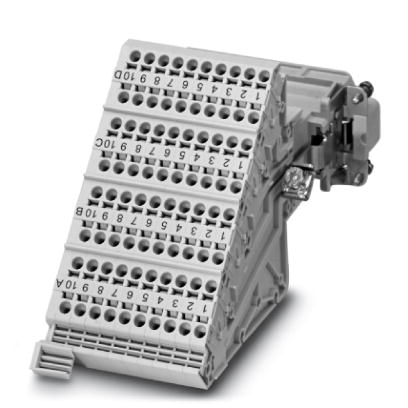 HC-D 40-A-TWIN-PEL-M    HEAVYCON terminal adapter male insert, D40 series, 40-pos., right PE connect