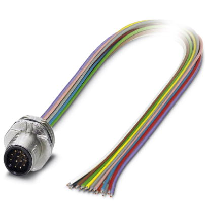 SACC-E-MS-12CON-M16/0,5 SCO    Sensor/actuator flush-type connector, 12-pos., M12 SPEEDCON, front/sc