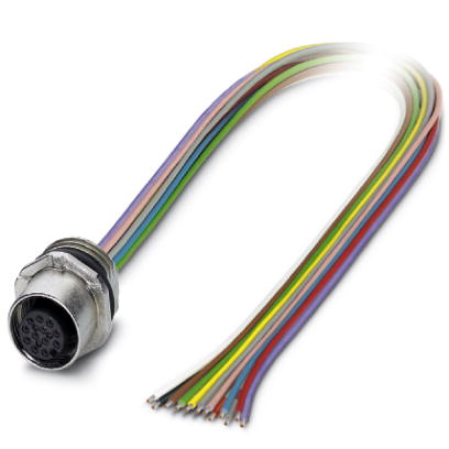 SACC-E-FS-12CON-M16/0,5 SCO    Sensor/actuator flush-type socket, 12-pos., M12 SPEEDCON, front/screw
