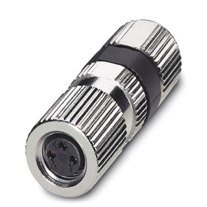 SACC-M 8FS-3PCON    Sensor/actuator connector, female, straight, 3-pos., M8, Piercecon^?, metal knur