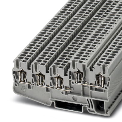 STIO 2,5/4-3B/L    Sensor/actuator terminal block, Type of connection: Spring-cage connection, Cross section: 0.08 mm? - 4 mm?, AWG 28 - 12, Width: 5.