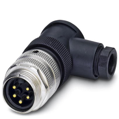 SACC-MINMR-5CON-PG 9    Sensor/actuator connector, male, angled, 5-pos., 7/8", screw connection, met