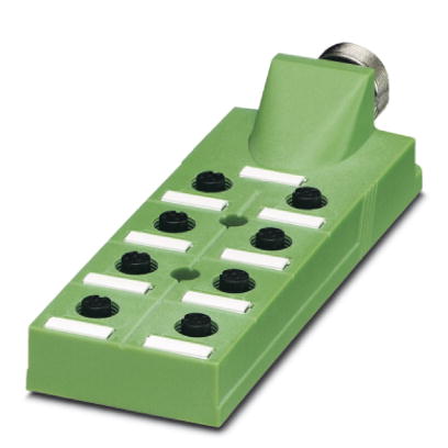 SACB-4/ 8-L-M23 180    Sensor/actuator box, with LED, with M23 plug connection and double-occupied s