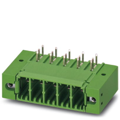 PC 5/ 2-GFU-7,62    Header, Nominal current: 41 A, Nom. voltage: 500 V, Pitch: 7.62 mm, Number of positions: 2, Color: green, Assembly: Soldering