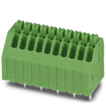 PTSA 0,5/16-2,5-Z    PC terminal block, Nominal current: 2 A, Nom. voltage: 160 V, Pitch: 2.5 mm, Number of positions: 16, Type of connection: Spring-