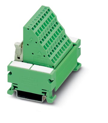 UM 45-FLKS26/ZFKDS    VARIOFACE module, with three-level spring-cage connection and flat-ribbon cable plug connector, for mounting on NS 35/7.5, 26-po