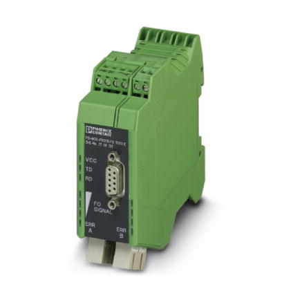 PSI-MOS-PROFIB/FO1300 T    Fiber optic converter with integrated optical diagnostics, alarm contact, for PROFIBUS up to 12 Mbps, T-coupler with two fi