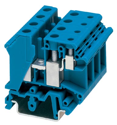 UK 10-PLUS BU    1-level terminal block with double connection on one side, cross section: 0.5 - 10 mm?, AWG: 24 - 6, width: 10.2 mm, color: blue