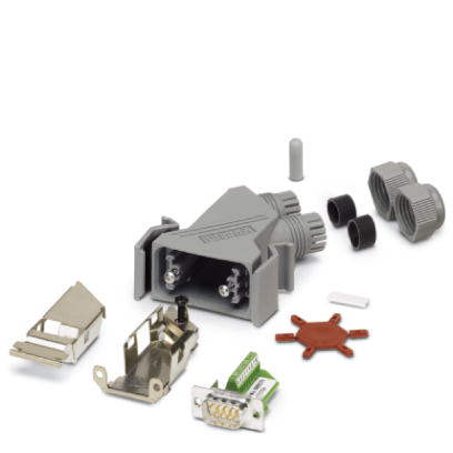 VS-09-IBS-ST    D-SUB complete connector, for INTERBUS, shell size 1, pin, screw connection, shielde