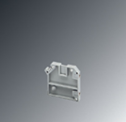 D-UK 3-MSTB-5,08-F    End cover for modular terminal blocks, Length: 39.3 mm, Width: 5.1 mm, Height: 47 mm, Color: gray