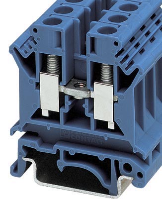 UK 6 N BU    Feed-through modular terminal block, Type of connection: Screw connection, Cross section: 0.2 mm? - 10 mm?, AWG 24 - 8, Width: 8.2 mm, Co