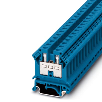 UK 10 BU    Feed-through modular terminal block, Type of connection: Screw connection, Cross section: 0.5 mm? - 10 mm?, AWG 20 - 8, Width: 8.2 mm, Col