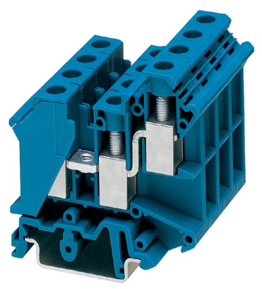 UK 10-TWIN BU    1-level terminal block with double connection on one side, cross section: 0.5 - 10 mm?, AWG: 24 - 6, width: 10.2 mm, color: blue