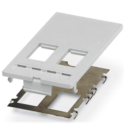 VS-SI-FP-2RJ-MOD    Front plate, plastic with shroud, for 2x RJ with modular system (Keystone)