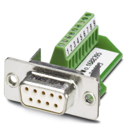 VS-09-BU-DSUB/9-MPT-0,5    D-SUB contact insert, shell size 1, with 9 signal contacts, female contac