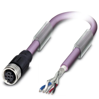 SAC-5P- 2,0-920/M12FS    Bus system cable, DeviceNet/CANOpen, 5 pos., PUR violet halogen-free, shiel