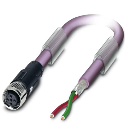 SAC-2P- 2,0-910/FSB SCO    Bus system cable, PROFIBUS, 2-pos., PUR violet halogen-free, shielded, fr