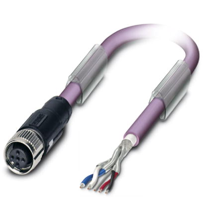 SAC-5P- 2,0-920/FS SCO    Bus system cable, DeviceNet/CANOpen, 5 pos., PUR halogen-free violet, shie