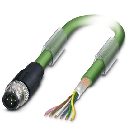 SAC-5P-M12MSB/ 2,0-900    Bus system cable, INTERBUS, 5-pos., PUR blue halogen-free, shielded, strai