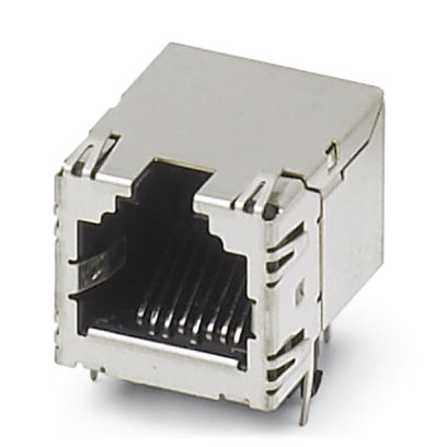 VS-08-BU-RJ45-6/LH-1    RJ45 socket insert, for PCB assembly, CAT6, 8-pos., shielded, with angled so