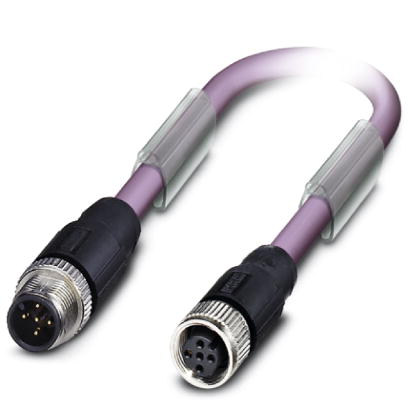 SAC-5P-M12MS/ 0,3-920/M12FS    Bus system cable, DeviceNet/CANOpen, 5 pos., PUR halogen-free, violet
