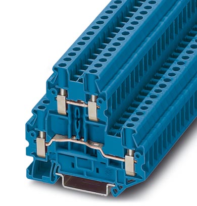 UTTB 4 BU    Feed-through modular terminal block, Cross section: 0.14 mm? - 6 mm?, AWG: 26 - 10, Connection type: Screw connection, Width: 6.2 mm, Col