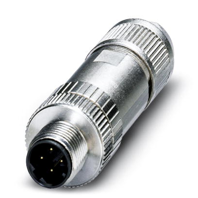 SACC-M12MSD-4Q SH    Bus system connector, plug, straight, 4-pos., M12 shielded, D-coded, QUICKON co