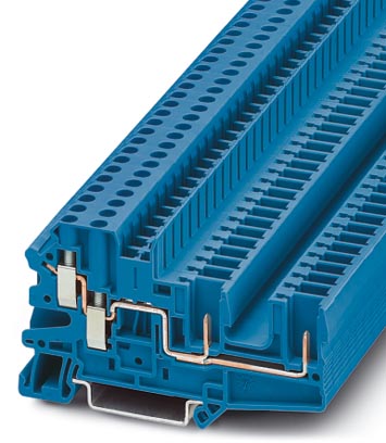 UT 4-QUATTRO/ 2P BU    Pluggable screw terminal block, Type of connection: Screw connection, Cross section: 0.14 mm? - 6 mm?, AWG 26 - 10, Width: 6.2