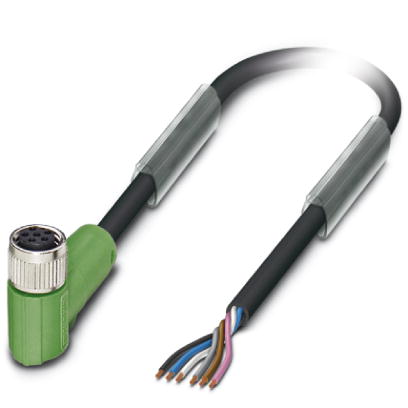 SAC-6P- 3,0-PUR/M 8FR    Sensor/actuator cable, 6-pos., PUR halogen-free black, free conductor end o