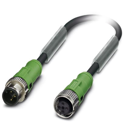 SAC-3P-MS/ 1,0-PUR/FS SCO    Sensor/actuator cable, 3-pos., PUR halogen-free black, straight M12 SPE