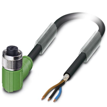 SAC-3P-10,0-PUR/M12FR SH    Sensor/actuator cable, 3-pos., PUR halogen-free black, shielded, free co