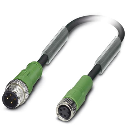 SAC-4P-M12MS/ 5,0-PUR/M 8FS    Sensor/actuator cable, straight male connector M12 on straight female