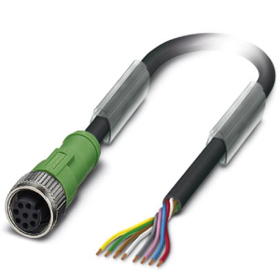 SAC-8P-20,0-PUR/M12FS    Sensor/actuator cable, straight female connector M12, 8-pos., cable length: 20 m